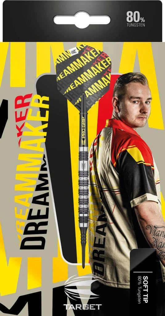 TARGET DIMITRI VAN DEN BERGH 18 GRAM 80% TUNGSTEN SOFT TIP DARTS